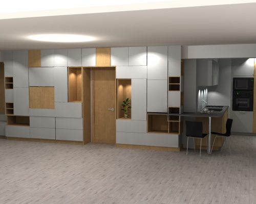 Vue 3D agencement maison